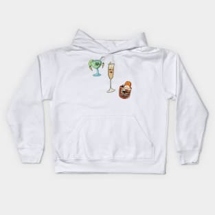 Cocktail Party Sticker Pack Kids Hoodie